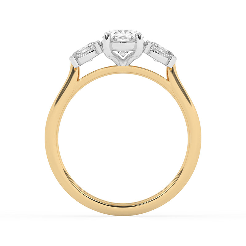 R-82512-AD-Y  1.50ct Lab Diamond Three Stone Ring