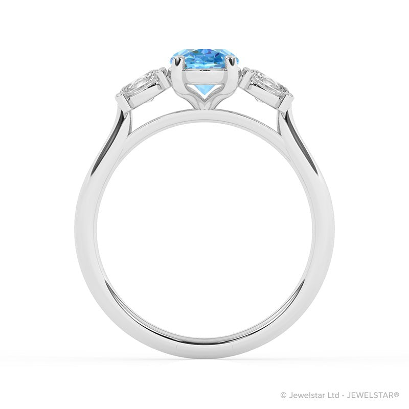 R-82512-BL-W  1.50ct Lab Diamond Three Stone Ring (IGI Report Included)