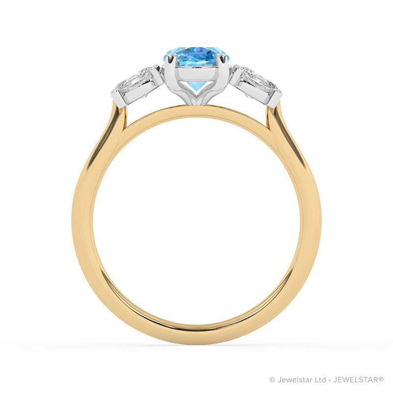 R-82512-BL-Y  1.50ct Lab Diamond Three Stone Ring (IGI Report Included)