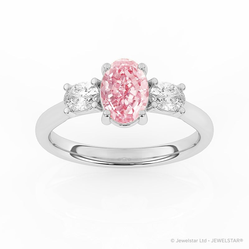 R-82512-PL-W  1.50ct Lab Diamond Three Stone Ring (IGI Report Included)