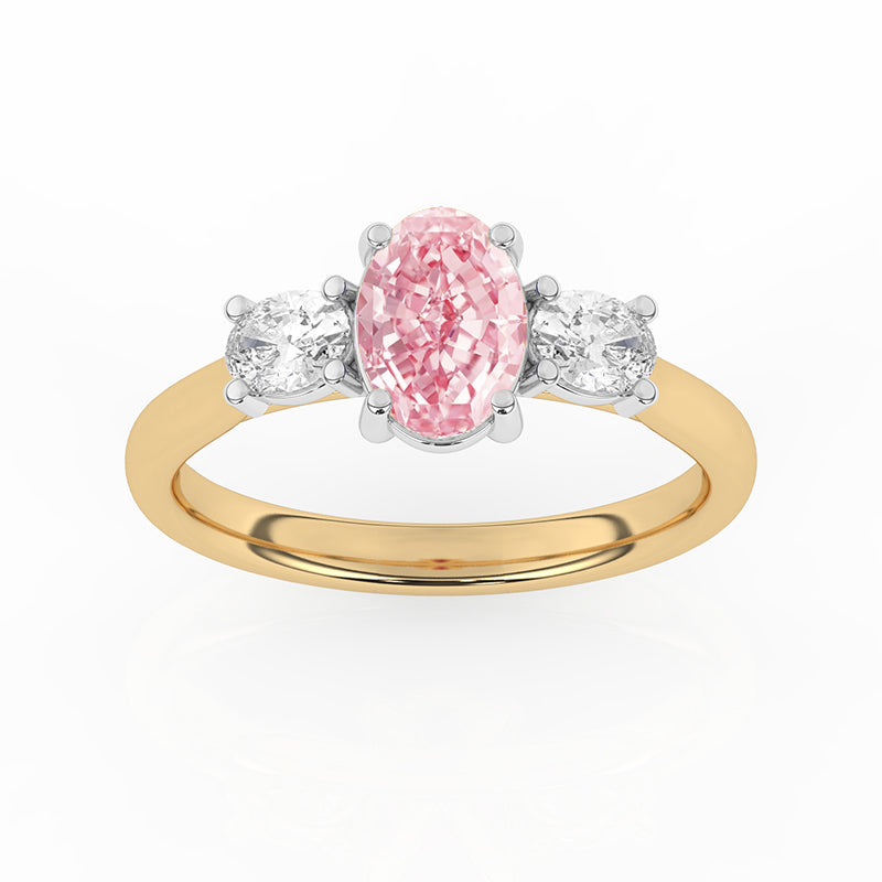 R-82512-PL-Y  1.50ct Lab Diamond Three Stone Ring (IGI Report Included)