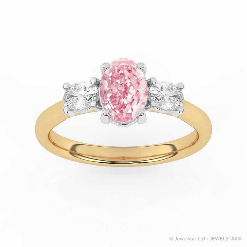 R-82512-PL-Y  1.50ct Lab Diamond Three Stone Ring (IGI Report Included)