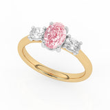 R-82512-PL-Y  1.50ct Lab Diamond Three Stone Ring