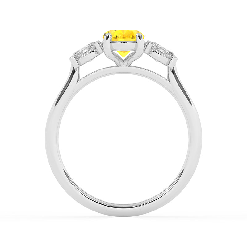 R-82512-YL-W  1.50ct Lab Diamond Three Stone Ring (IGI Report Included)