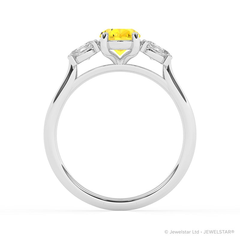 R-82512-YL-W  1.50ct Lab Diamond Three Stone Ring (IGI Report Included)