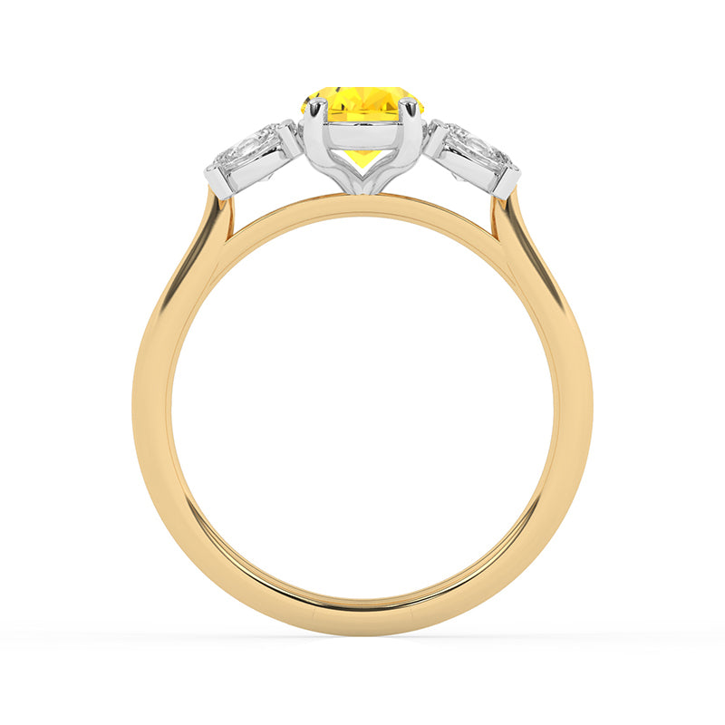 R-82512-YL-Y  1.50ct Lab Diamond Three Stone Ring (IGI Report Included)