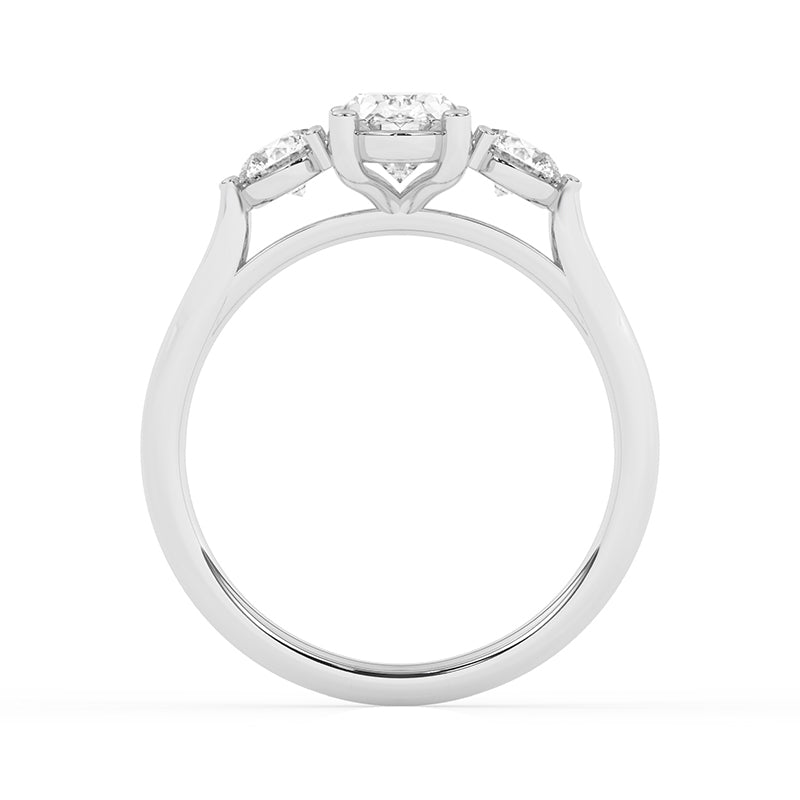 R-82513-AD-W  1.50ct Lab Diamond Three Stone Ring
