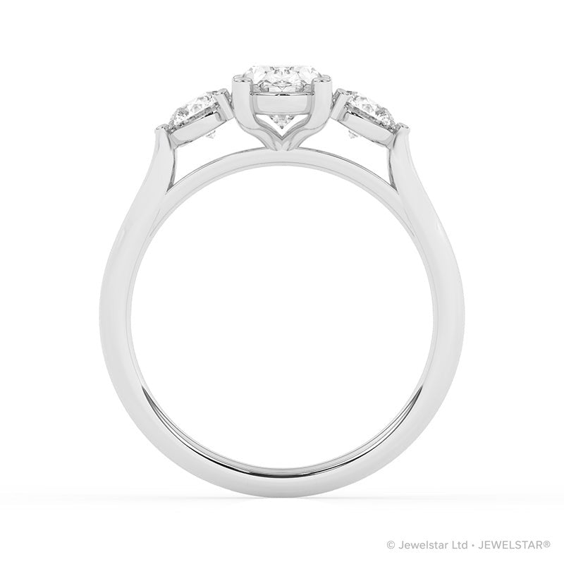 R-82513-AD-W  1.50ct Lab Diamond Three Stone Ring