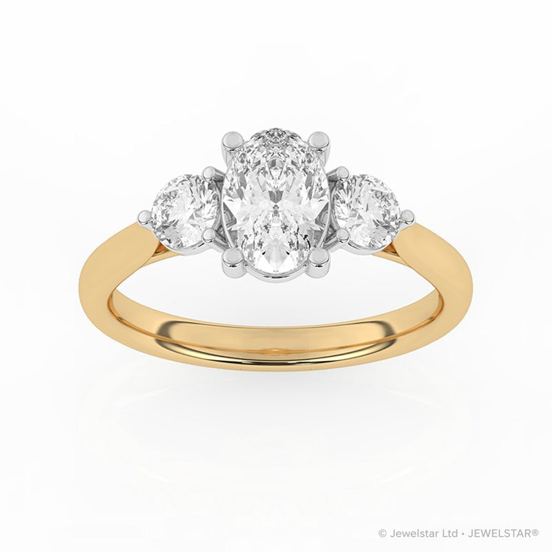 R-82513-AD-Y  1.50ct Lab Diamond Three Stone Ring