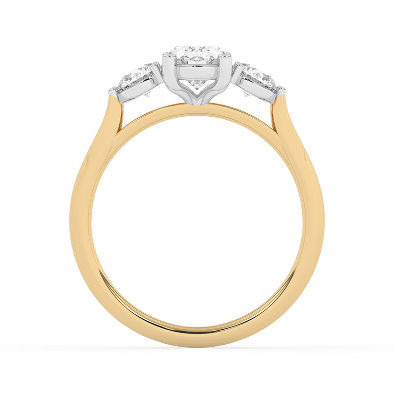 R-82513-AD-Y  1.50ct Lab Diamond Three Stone Ring