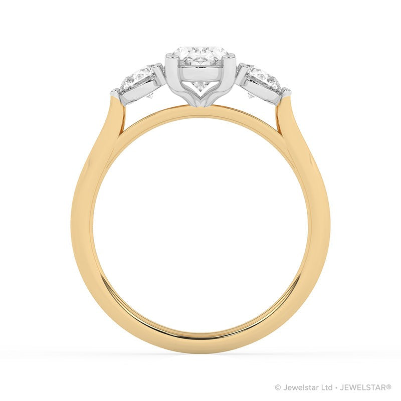 R-82513-AD-Y  1.50ct Lab Diamond Three Stone Ring