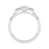 R-82520-AD-W  0.80ct Lab Diamond Three Stone Ring (EGL Report Included)