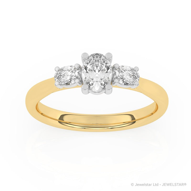 R-82520-AD-Y  0.80ct Lab Diamond Three Stone Ring