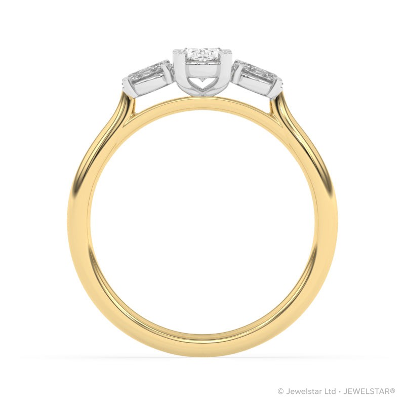 R-82520-AD-Y  0.80ct Lab Diamond Three Stone Ring