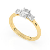 R-82520-AD-Y  0.80ct Lab Diamond Three Stone Ring (EGL Report Included)