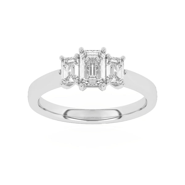 R-83100-AD-W  1.10ct Lab Diamond Three Stone Ring (EGL Report Included)