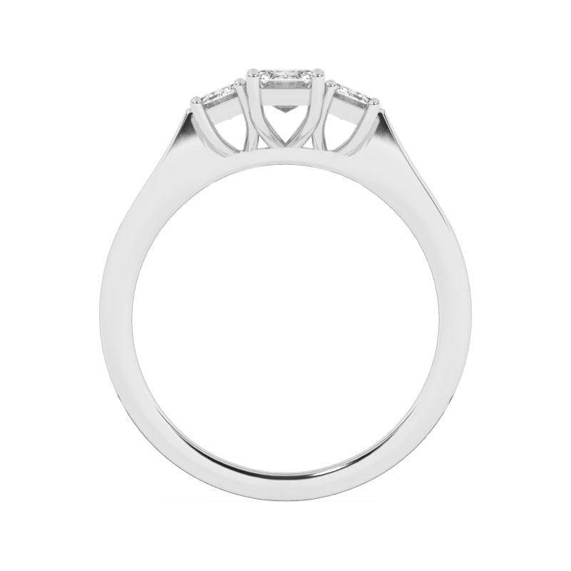 R-83100-AD-W  1.10ct Lab Diamond Three Stone Ring