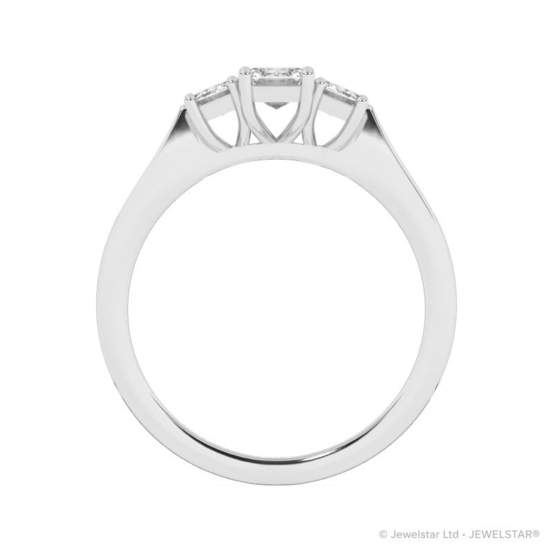 R-83100-AD-W  1.10ct Lab Diamond Three Stone Ring
