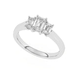 R-83100-AD-W  1.10ct Lab Diamond Three Stone Ring (EGL Report Included)