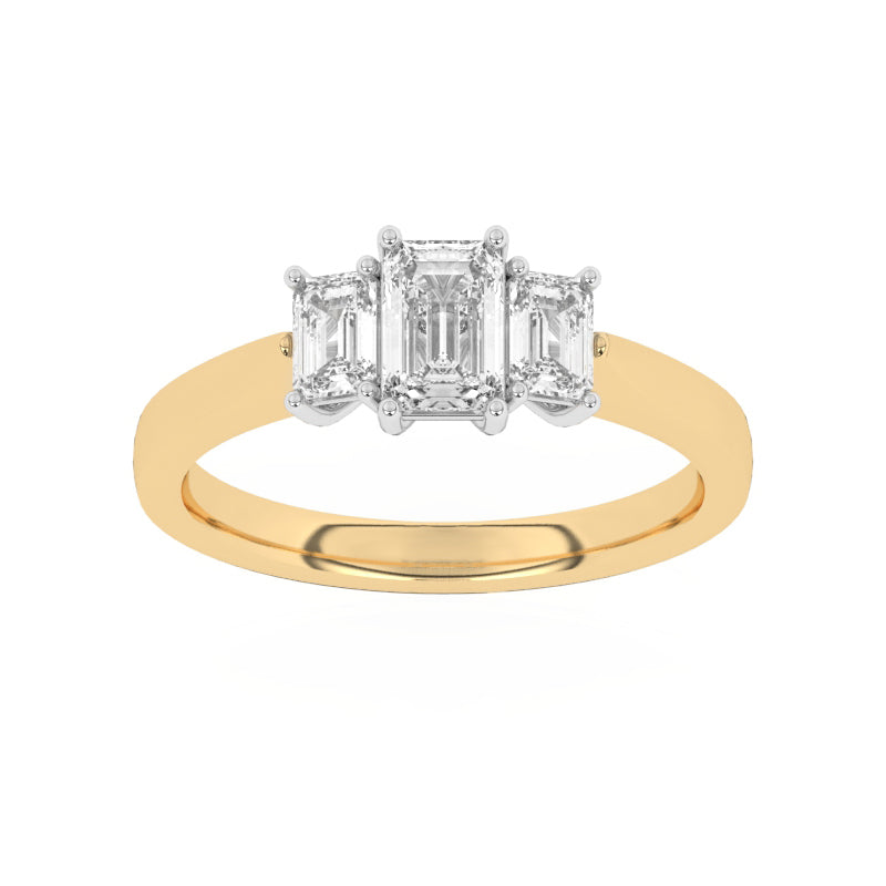 R-83100-AD-Y  1.10ct Lab Diamond Three Stone Ring