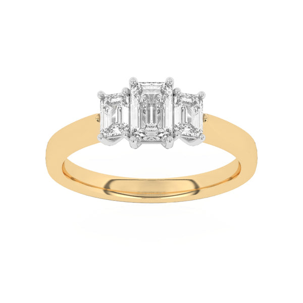 R-83100-AD-Y  1.10ct Lab Diamond Three Stone Ring (EGL Report Included)