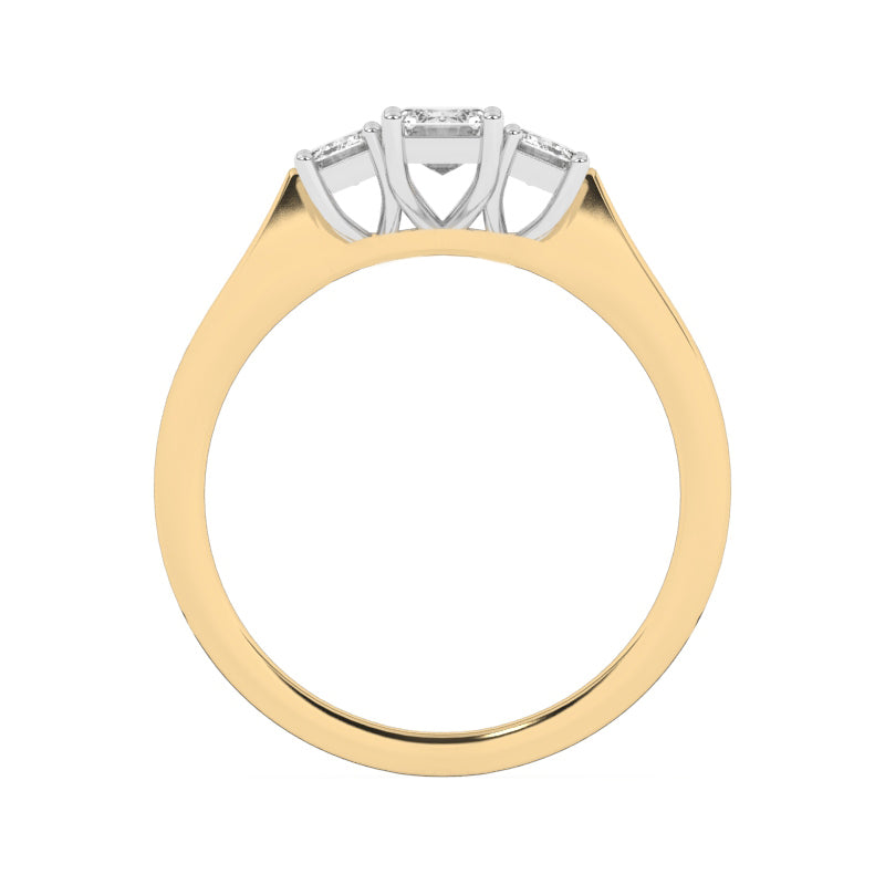 R-83100-AD-Y  1.10ct Lab Diamond Three Stone Ring