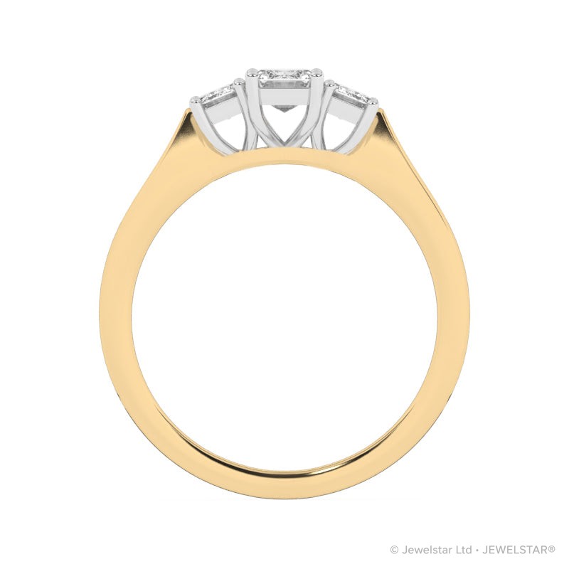 R-83100-AD-Y  1.10ct Lab Diamond Three Stone Ring