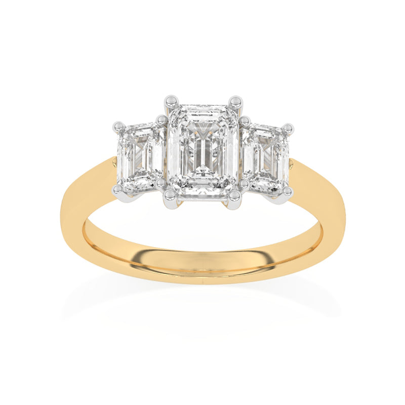 R-83200-AD-Y  2.00ct Lab Diamond Three Stone Ring