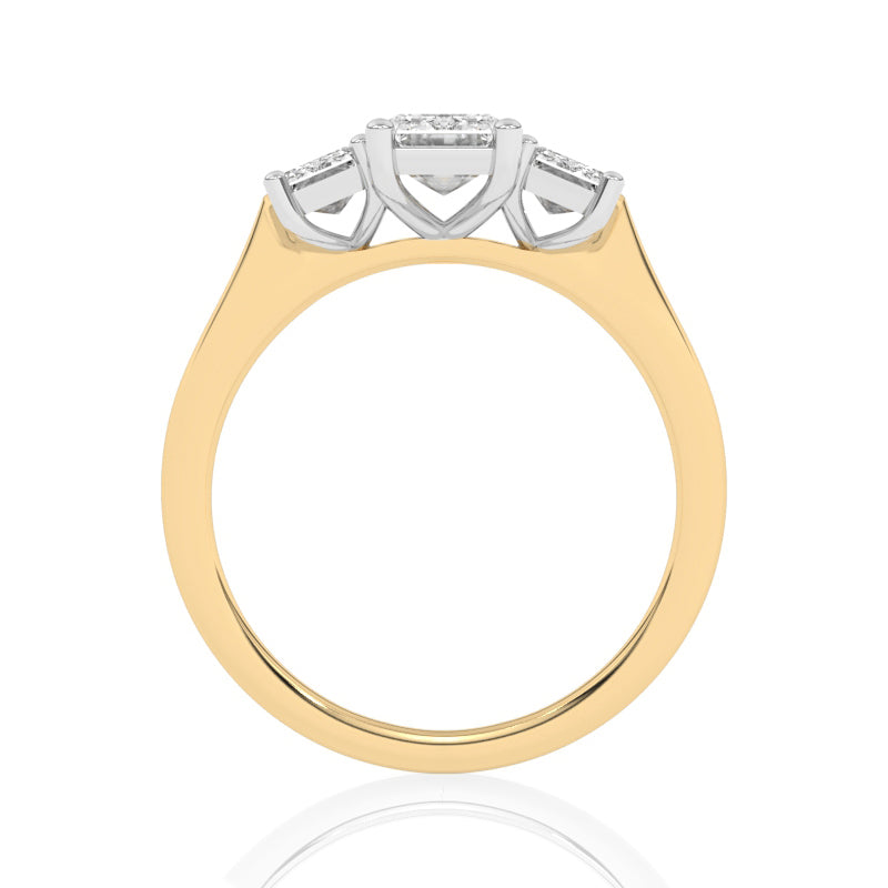 R-83200-AD-Y  2.00ct Lab Diamond Three Stone Ring