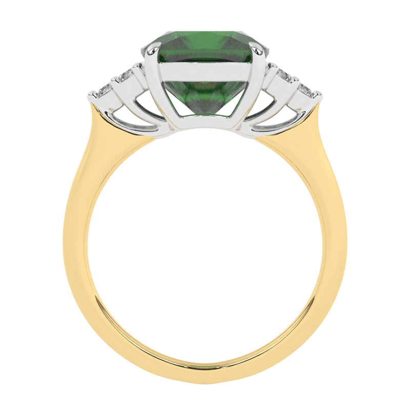 R-83553-EM-Y  Diamond & Emerald Dress Ring