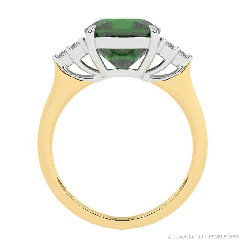 R-83553-EM-Y  Diamond & Emerald Dress Ring