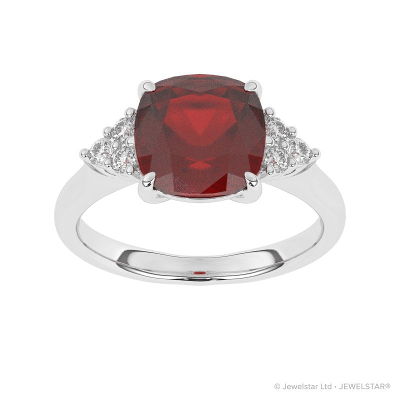 R-83553-RU-W  Diamond & Ruby Dress Ring