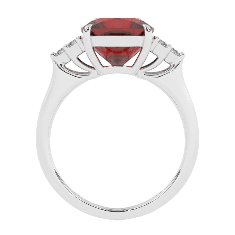 R-83553-RU-W  Diamond & Ruby Dress Ring
