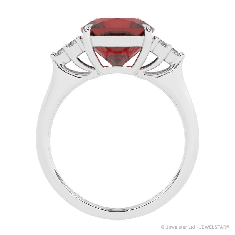 R-83553-RU-W  Diamond & Ruby Dress Ring
