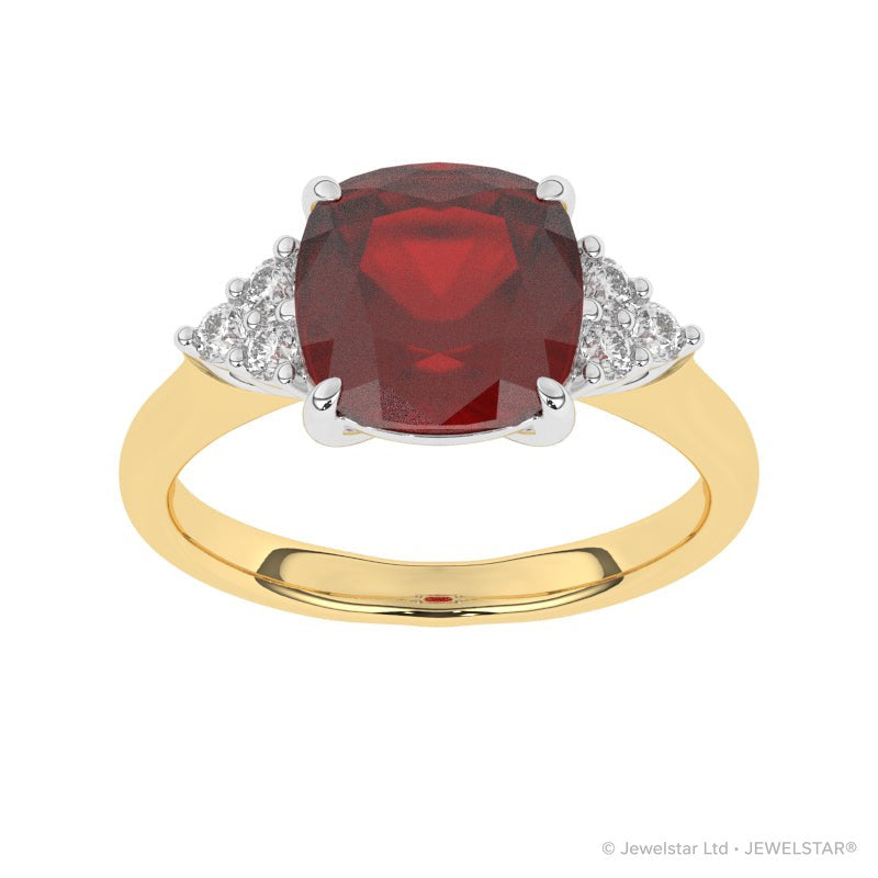 R-83553-RU-Y  Diamond & Ruby Dress Ring