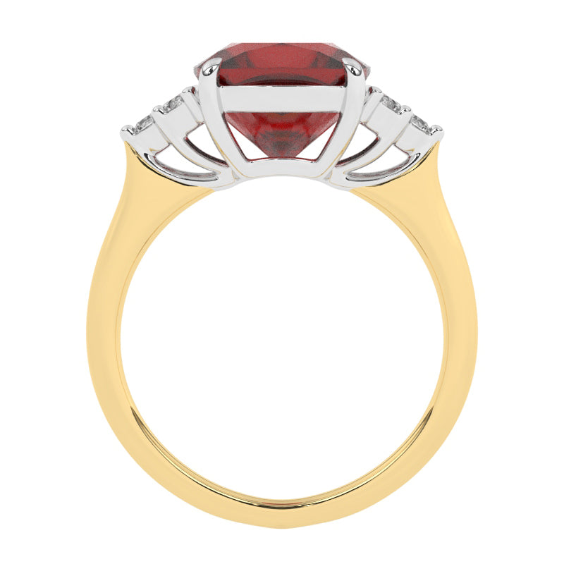 R-83553-RU-Y  Diamond & Ruby Dress Ring