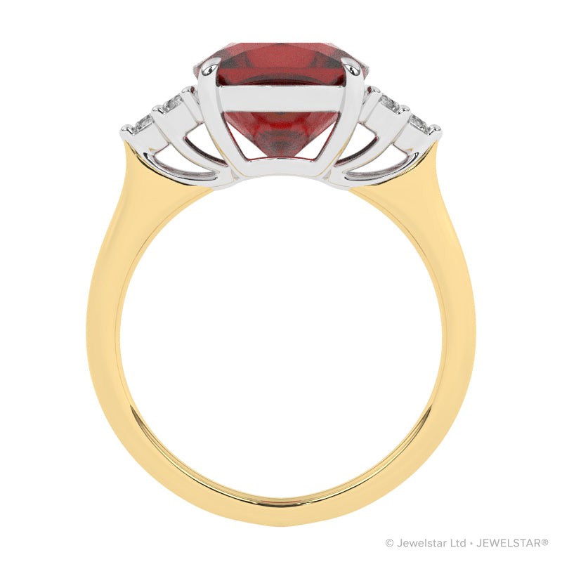 R-83553-RU-Y  Diamond & Ruby Dress Ring