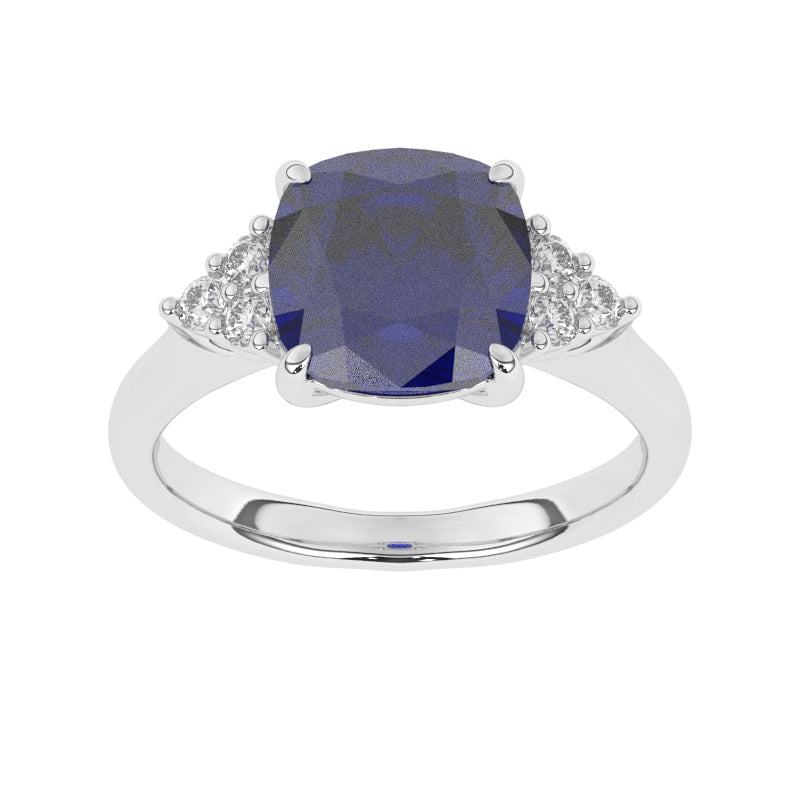 R-83553-SA-W  Diamond & Sapphire Dress Ring