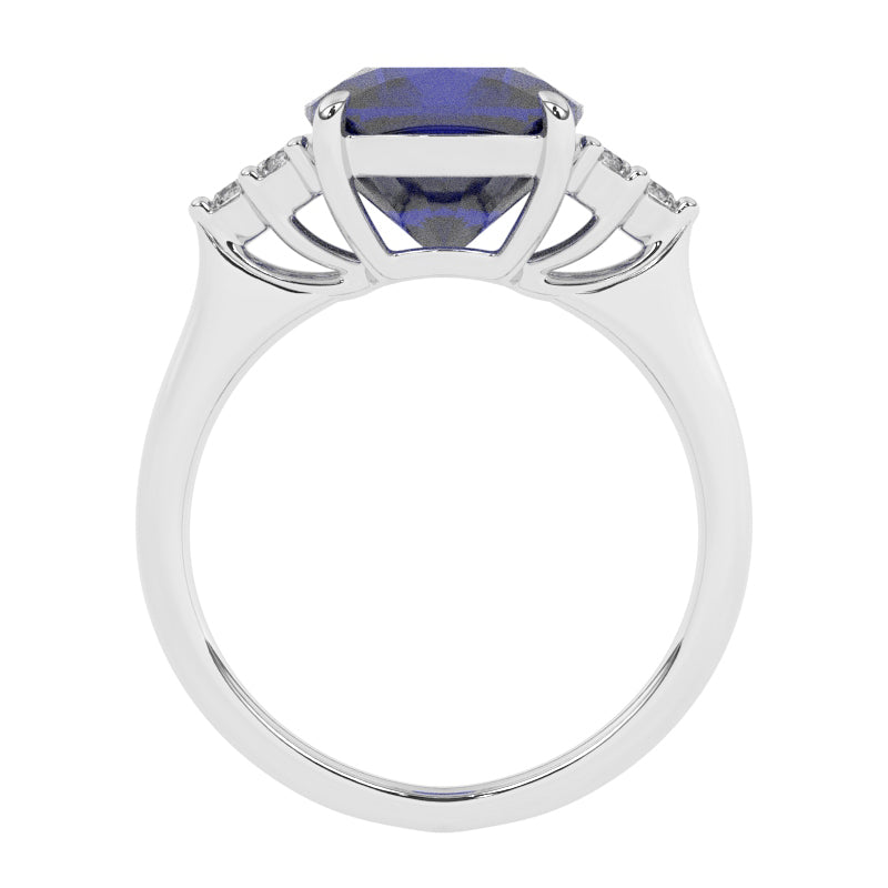 R-83553-SA-W  Diamond & Sapphire Dress Ring