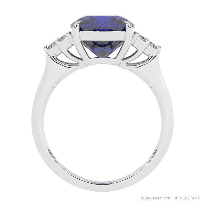 R-83553-SA-W  Diamond & Sapphire Dress Ring