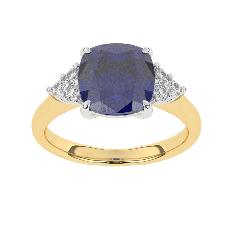 R-83553-SA-Y  Diamond & Sapphire Dress Ring