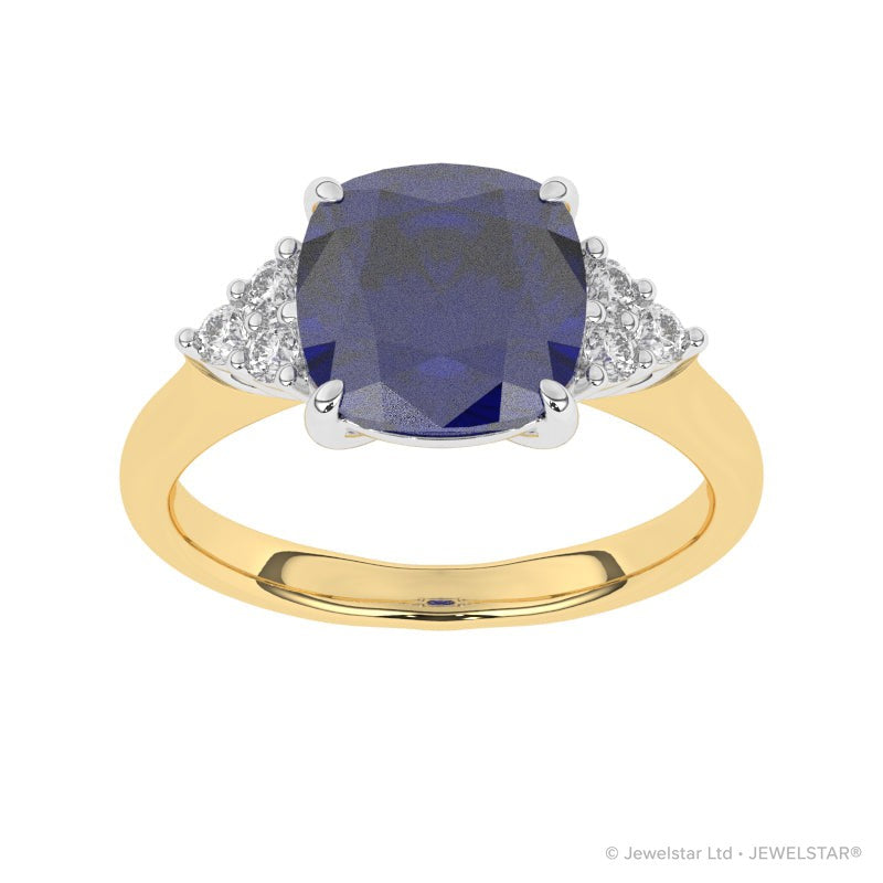 R-83553-SA-Y  Diamond & Sapphire Dress Ring