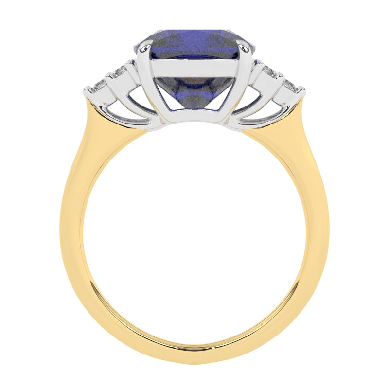 R-83553-SA-Y  Diamond & Sapphire Dress Ring