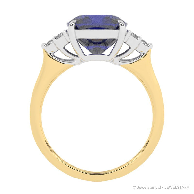 R-83553-SA-Y  Diamond & Sapphire Dress Ring