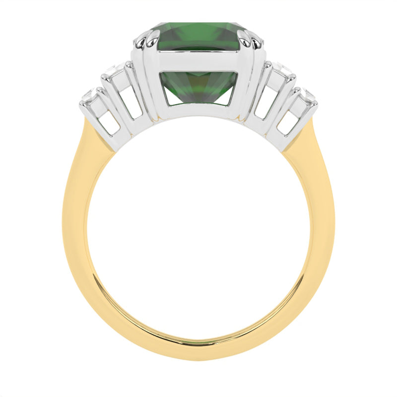 R-83557-EM-Y  Diamond & Emerald Dress Ring