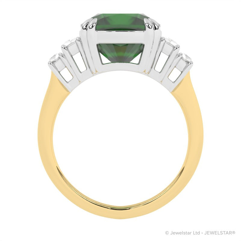 R-83557-EM-Y  Diamond & Emerald Dress Ring