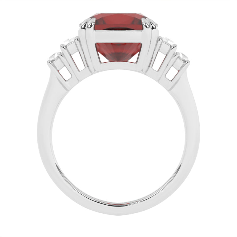 R-83557-RU-W  Diamond & Ruby Dress Ring
