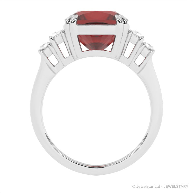 R-83557-RU-W  Diamond & Ruby Dress Ring