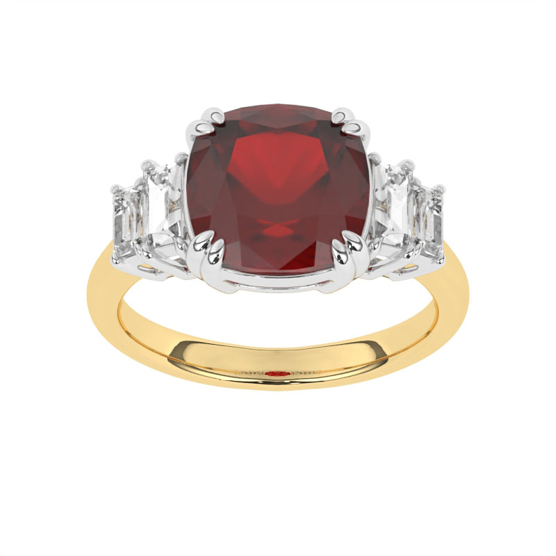 R-83557-RU-Y  Diamond & Ruby Dress Ring