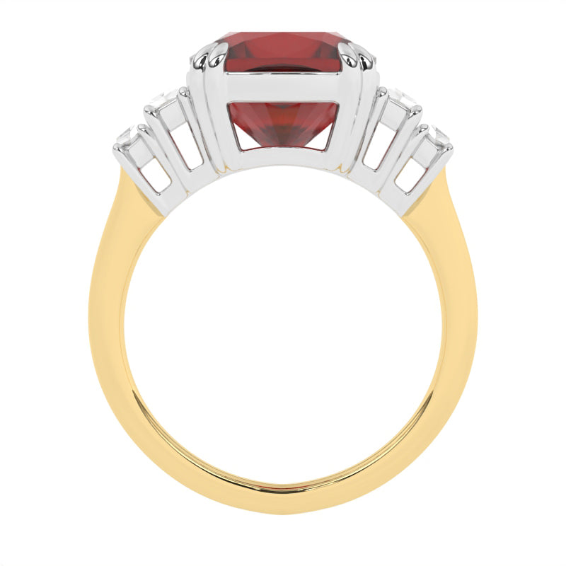 R-83557-RU-Y  Diamond & Ruby Dress Ring